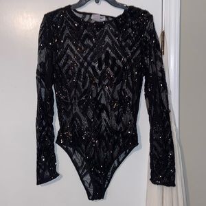 Sz XL Sequin Bodysuit (Never Worn)